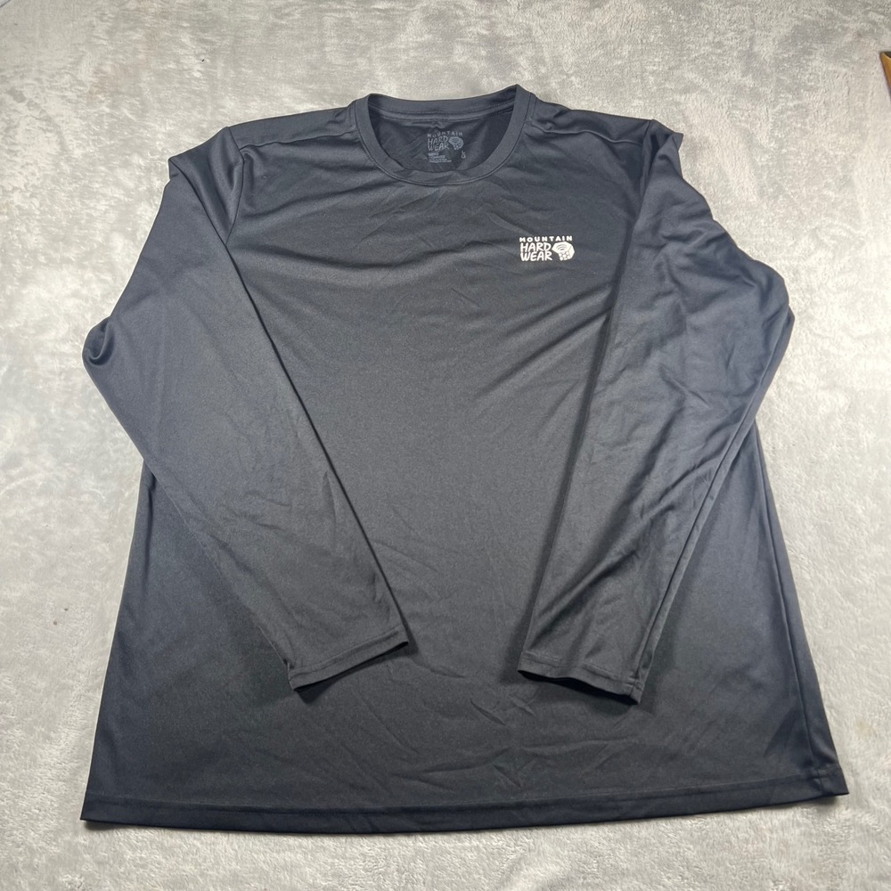 Mountain Hardwear Mens Large Long Sleeve Shirt Athletic Logo Black